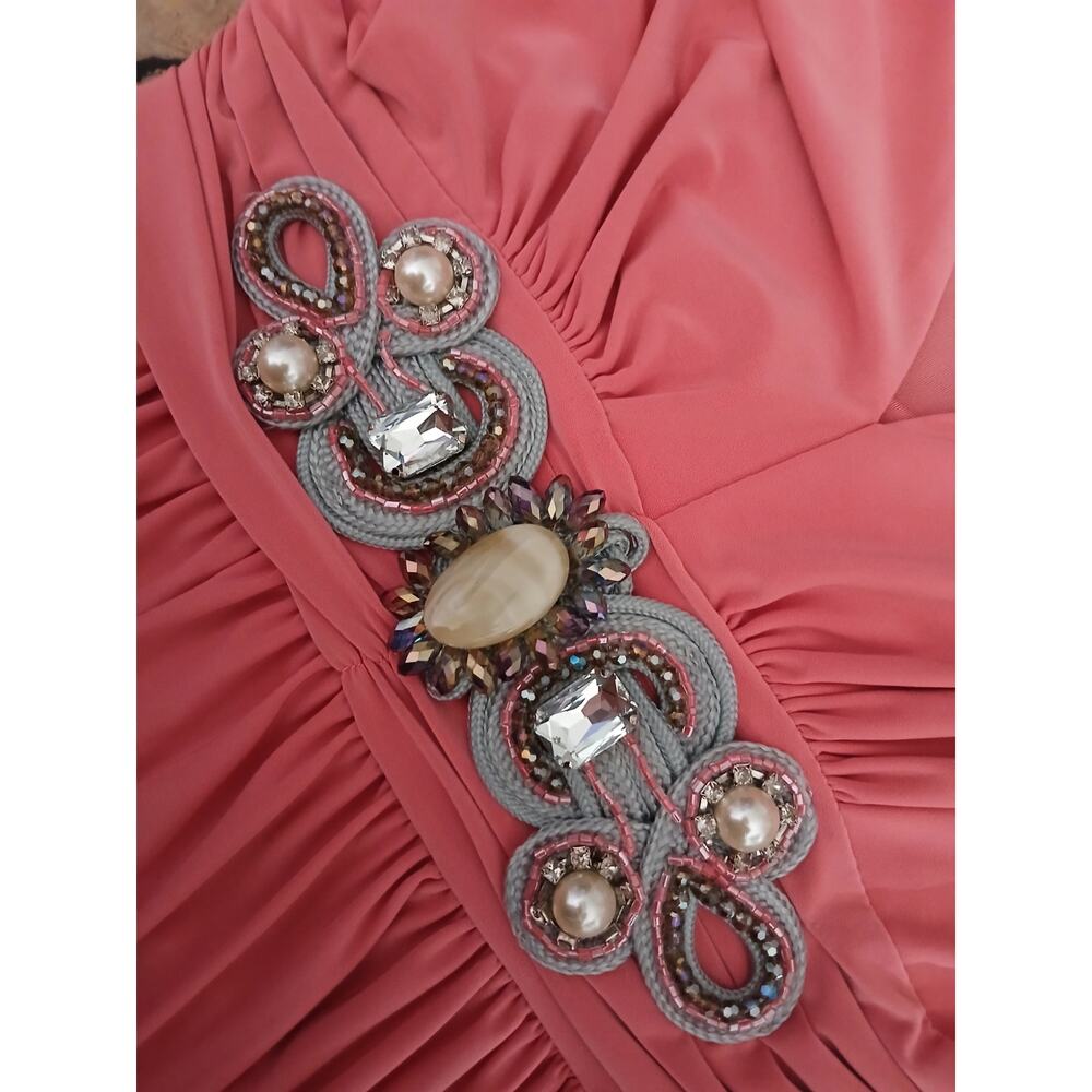 Vintage 90's Y2k BP Peach Babydoll gemstone bling baby doll accent top XXS pink - Picture 7 of 10